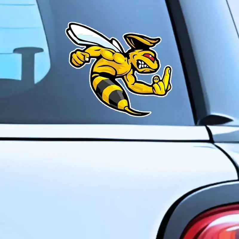 Angry Wasp Bumblebee Sticker Vinyl Decal Waterproof Rear Window
