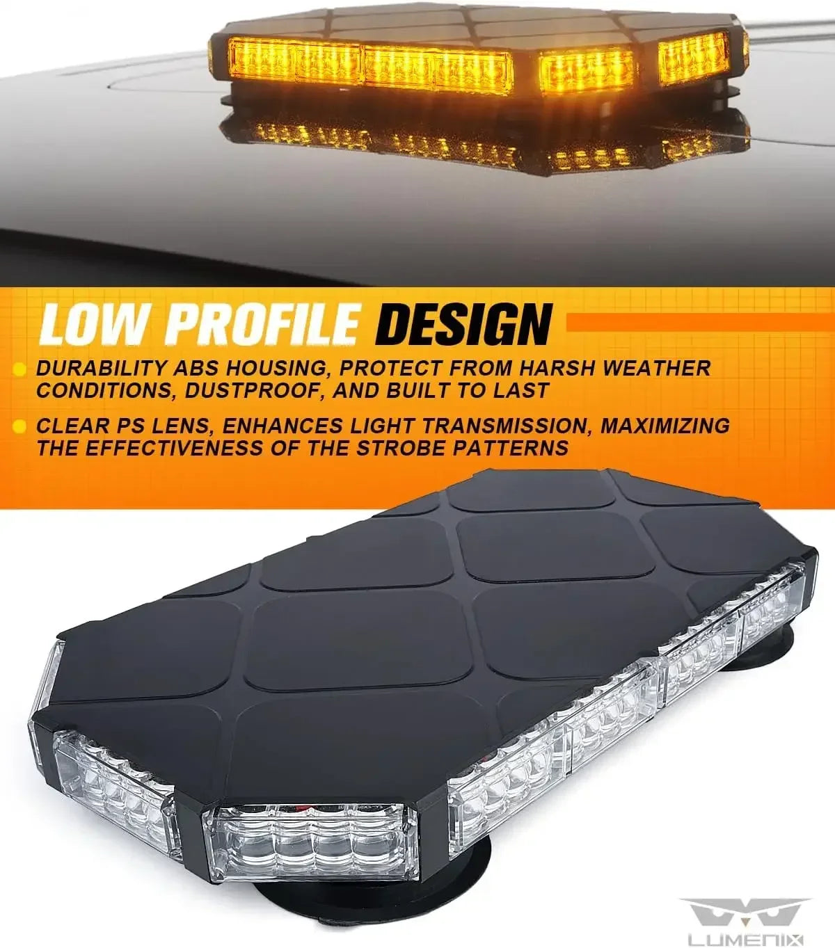 Roof Strobe Beacon Bar Rooftop Hazard Warning Emergency Safety