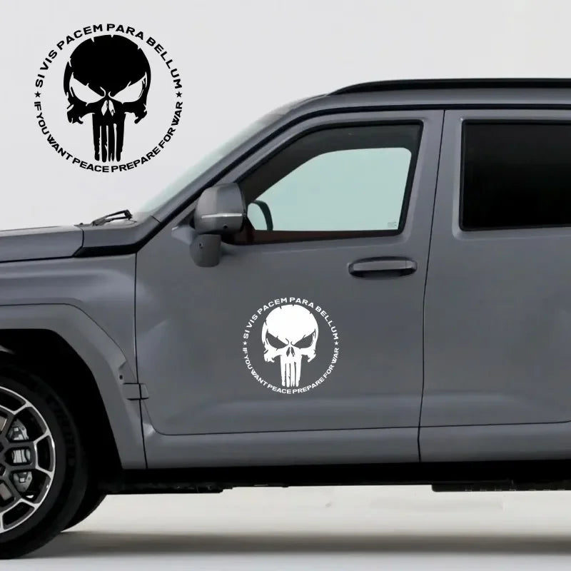 For Vehicle Body Window Exterior Styling Large 20CM Round Skull