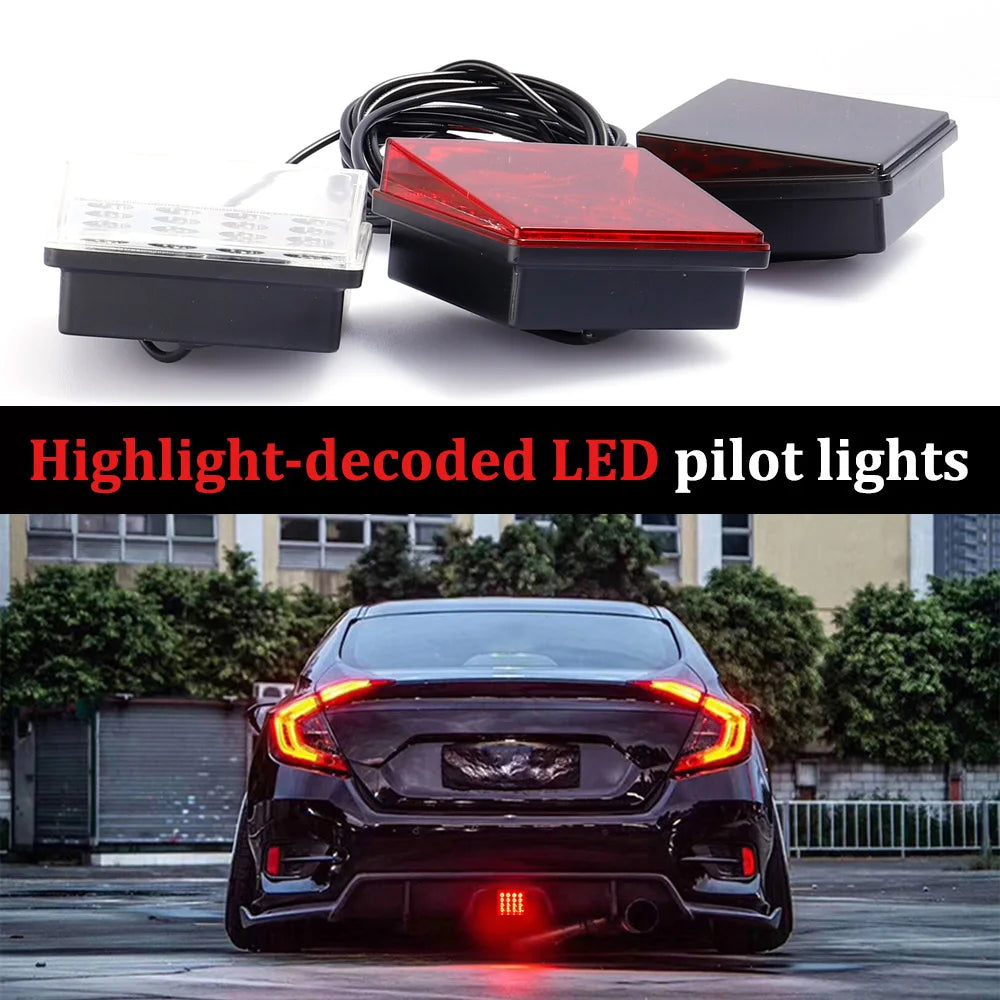 Rear Tail Flash Strobe F1 Brake Pilot Motorcycle Warning