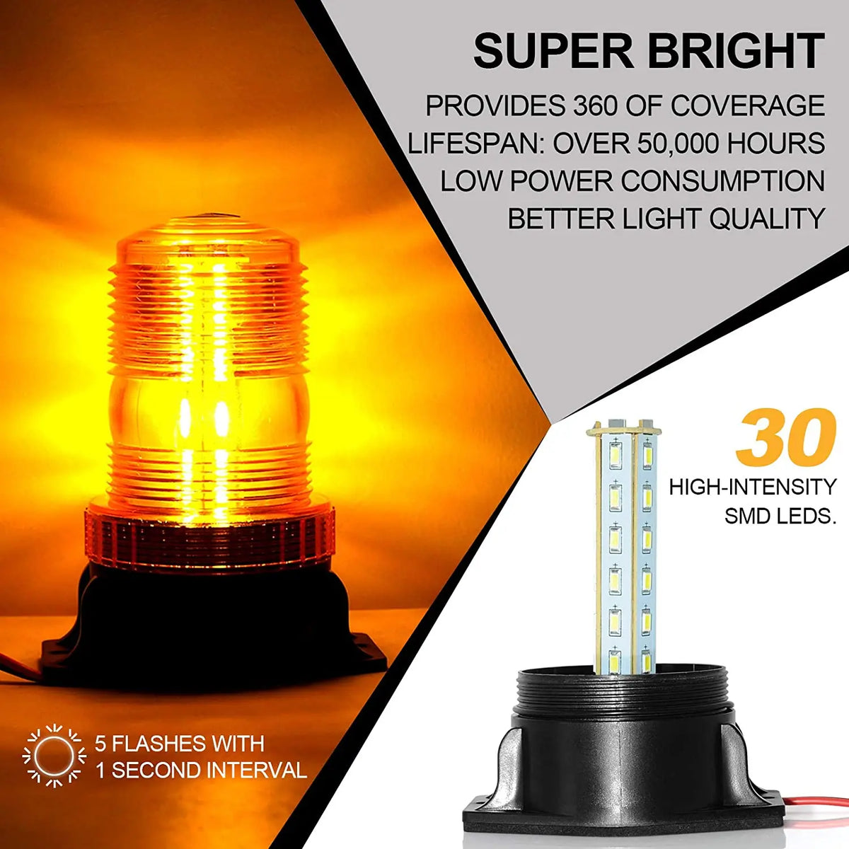 For Vehicle Forklift Strobe 12v-24v Emergency Warning Safety