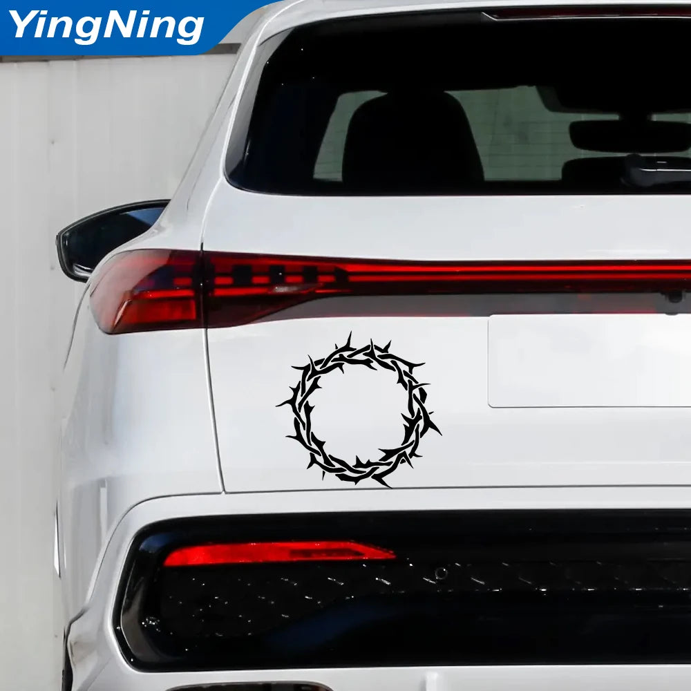 Crown Thorns Sticker Vinyl Tribal Barb Wire Ring Decal