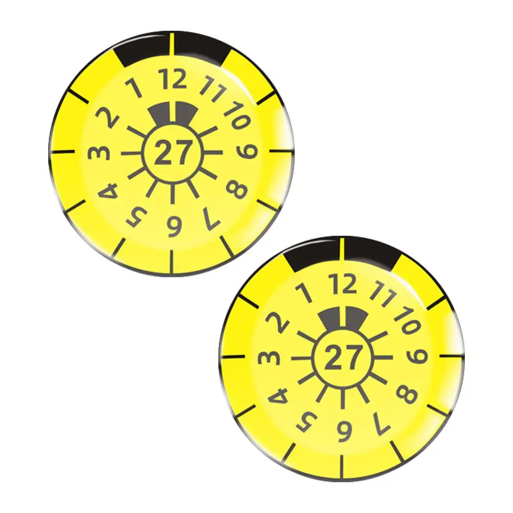 3D Gel Domed Sticker German License Plate Inspection 2PCS