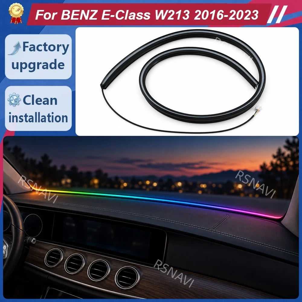For Mercedes-Benz E-Class W213 2017-2023 Front Color Flow Dash