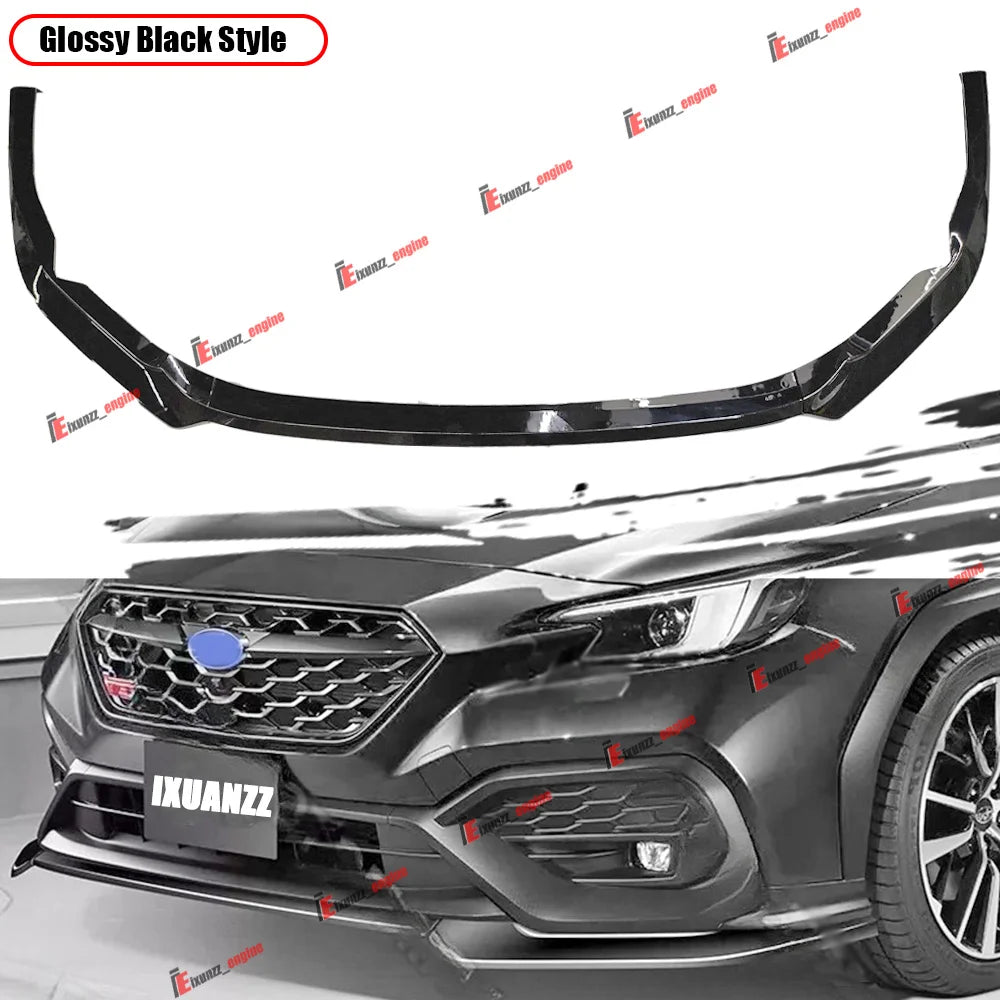 For Subaru Wrx 2022 2023 2024 3PCS Front Bumper Splitter Spoiler