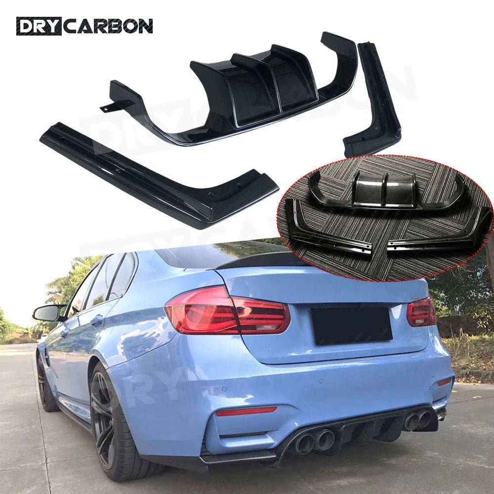 For BMW 3 4 Series F80 V Carbon Fiber Body Kit Rear Bumper