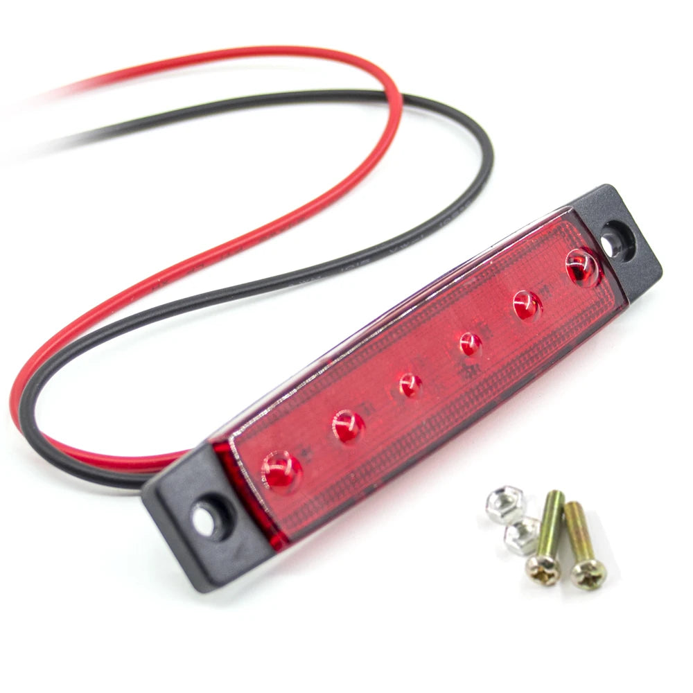 10PCS 12V 24V Warning External Oval Clearance Trailer Truck
