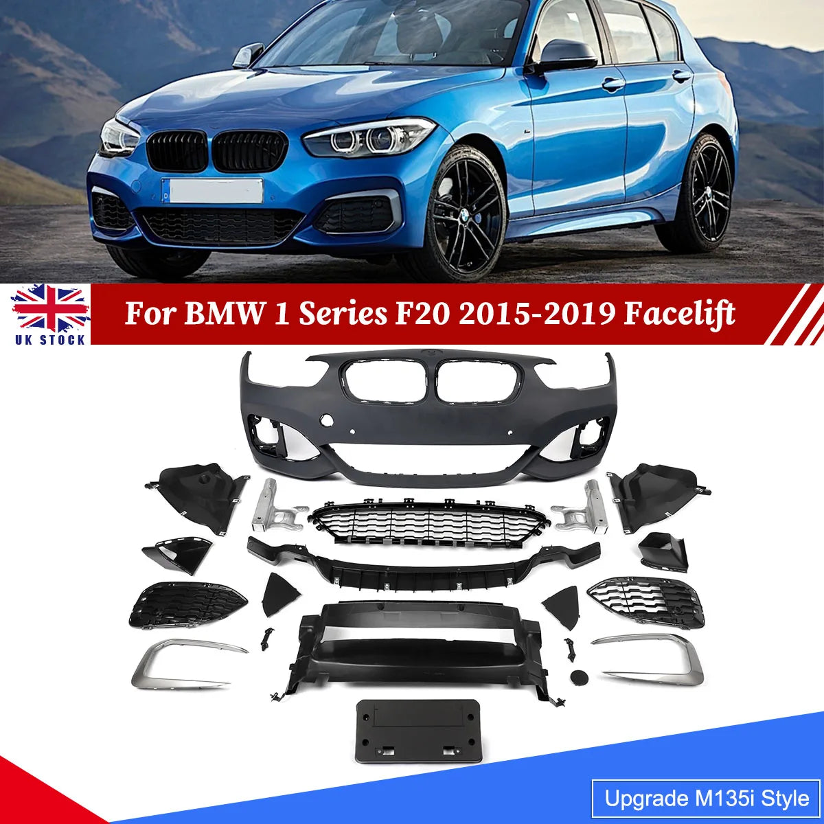 For 2015-2019 BMW 1 Series F20 Lci Upgrade M135I Front Bumper