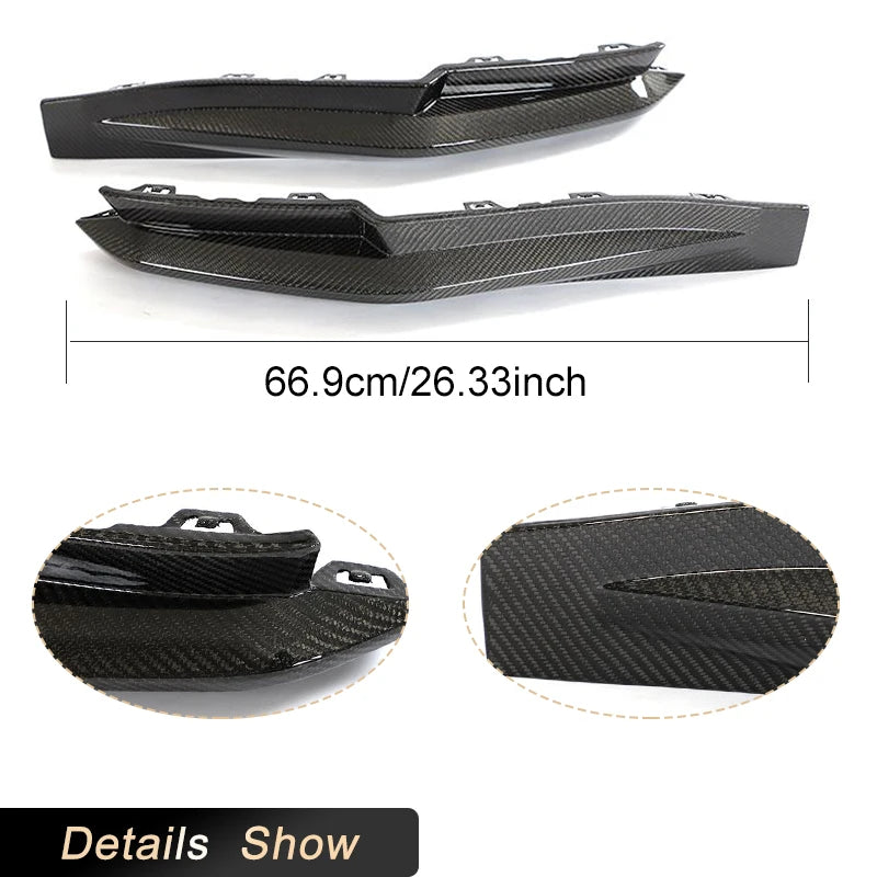 For BMW G82 G83 M4 Coupe Carbon Fiber Rear Bumper Splitters