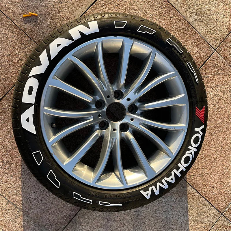 Rubber Letters Tire Sticker Wheel Fit 3D Logo Motorcycle