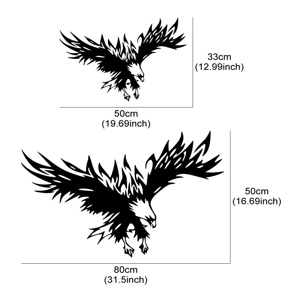 Bonnet Stickers Eagle Pattern Vinyl Decal Colorful Waterproof