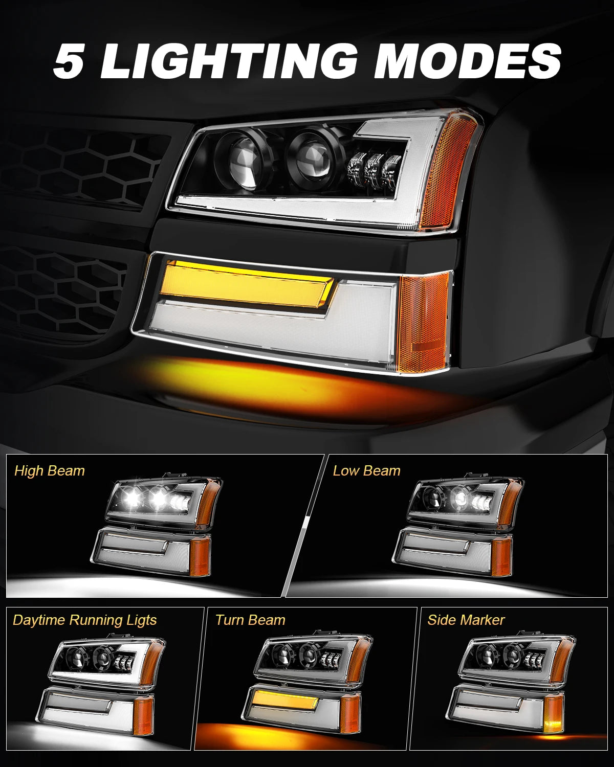 For 03-06 Chevrolet Silverado Chevy Accessories Front Bumper