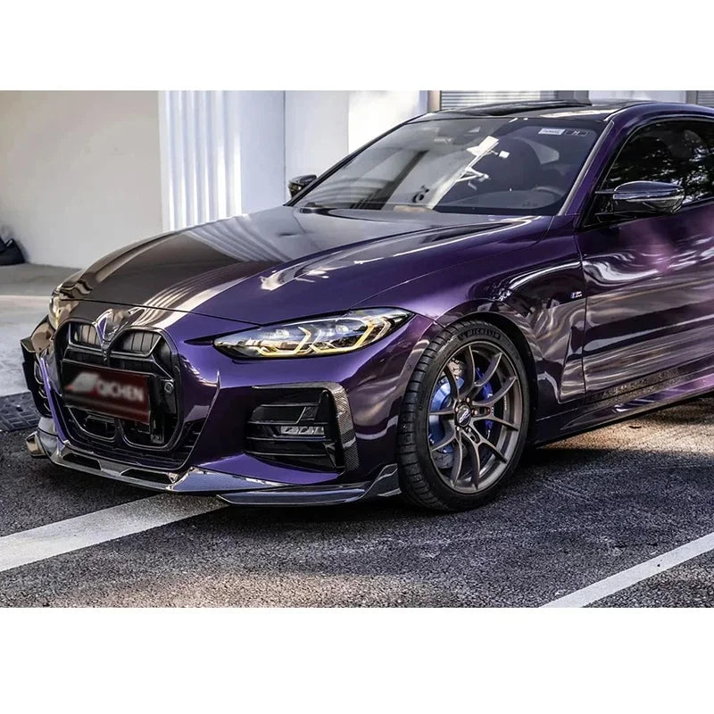 For BMW 4 Series G22 G23 Dry Carbon Fiber Front Lip Bumper