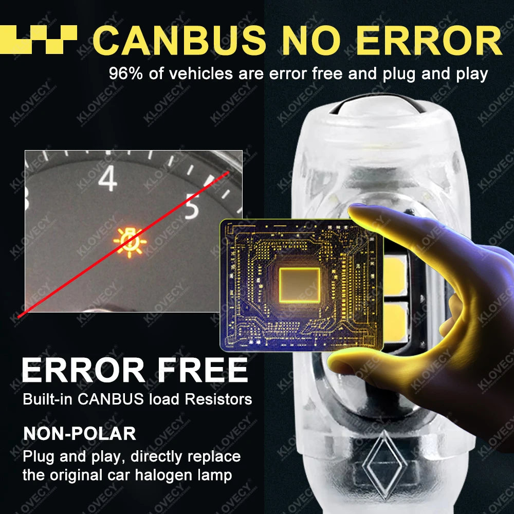 T10 W5W Bulb Canbus Strobe Flash 12V 2835-5smd Interior