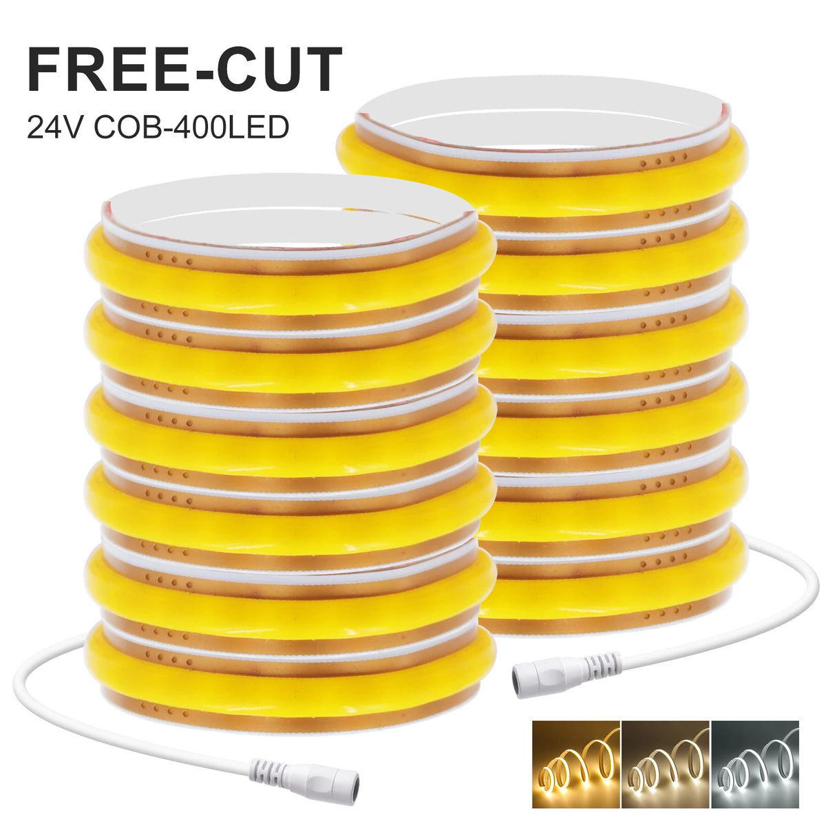 8MM Cut Cob Strip 400leds M 12V 24V Density