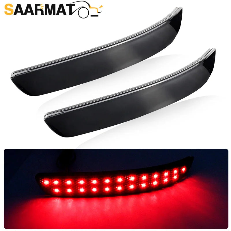 For BMW X5 E70 M 2006-2013 2PCS Red Rear Bumper Reflector Tail