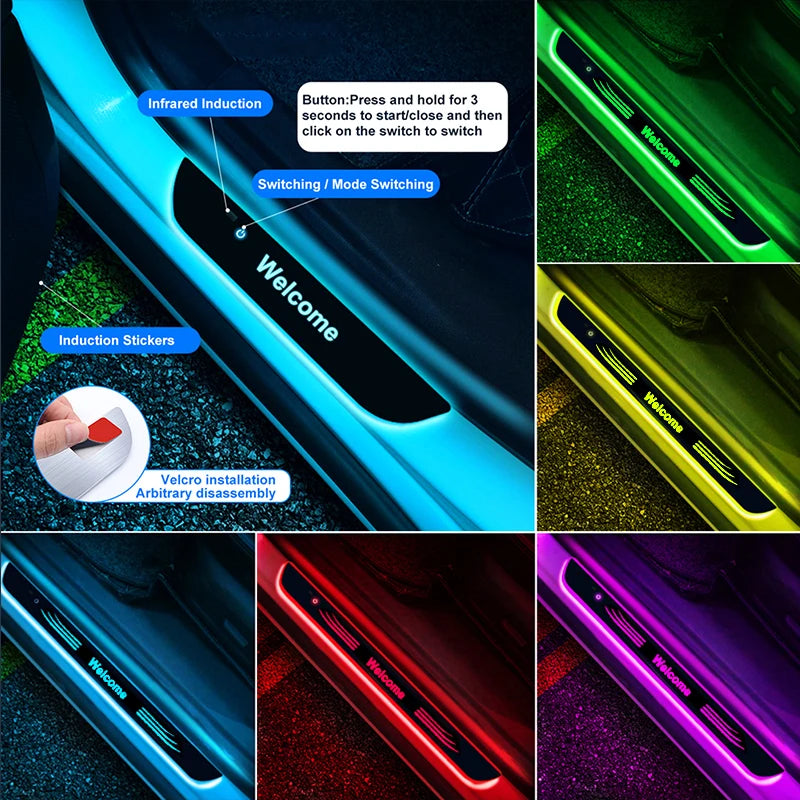 Customizable Door Sill RGB multi-mode Welcome Infrared Sensor