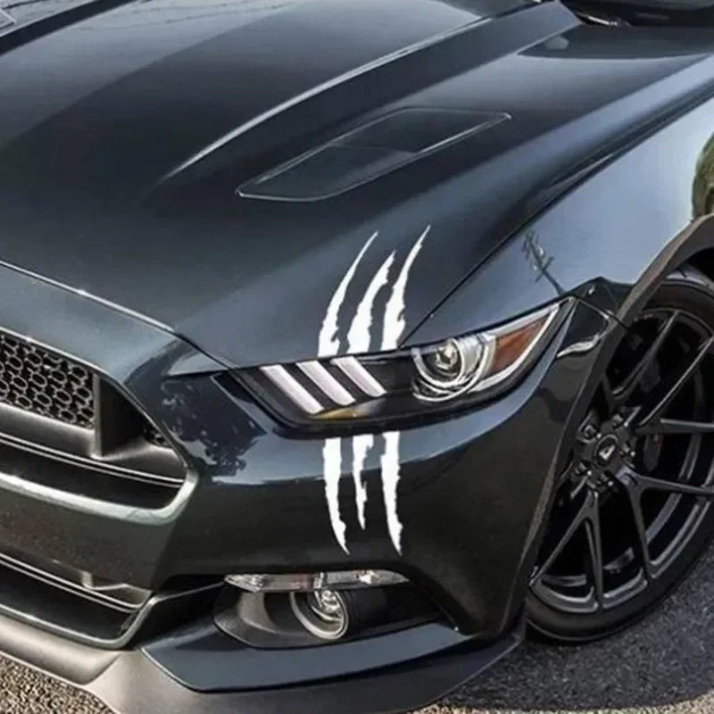 2PCS Sticker Reflective Monster Claw Scratch Stripe Marks