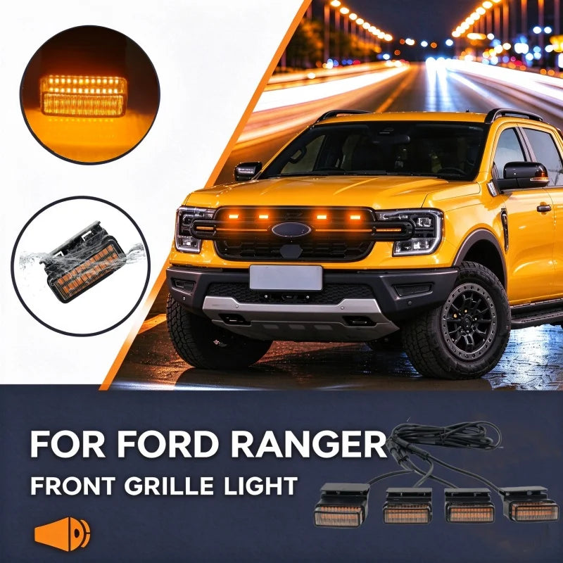For Ford Ranger 24 Center Front Grille Single Color Snap
