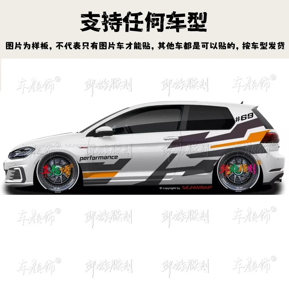 For Volkswagen Scirocco Polo Golf8 MK7 Vinyl Stickers Body