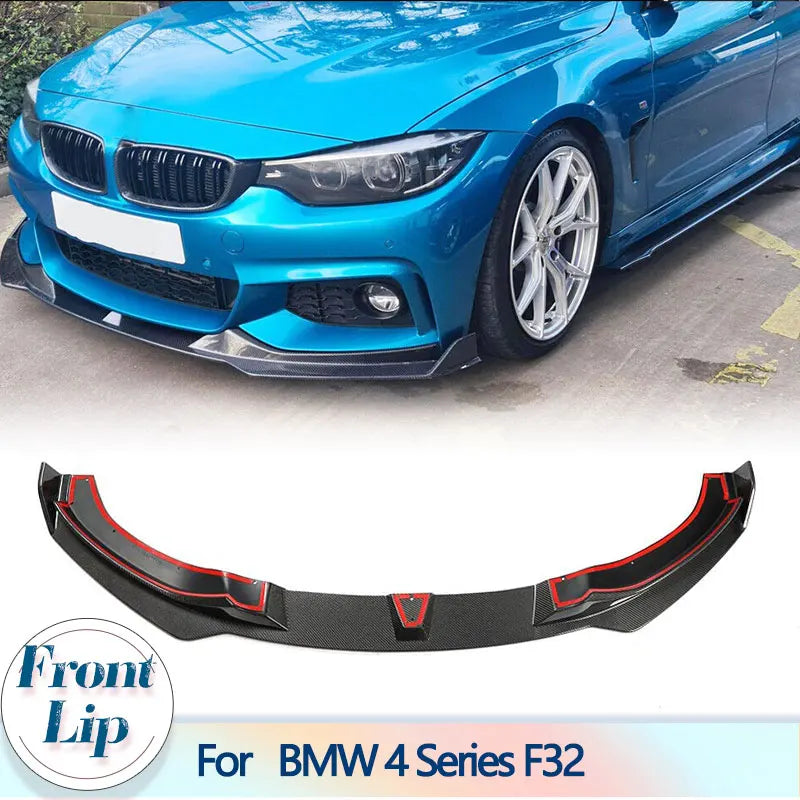 For BMW 4-Series F32 F33 F36 Carbon Fiber Front Bumper Lip