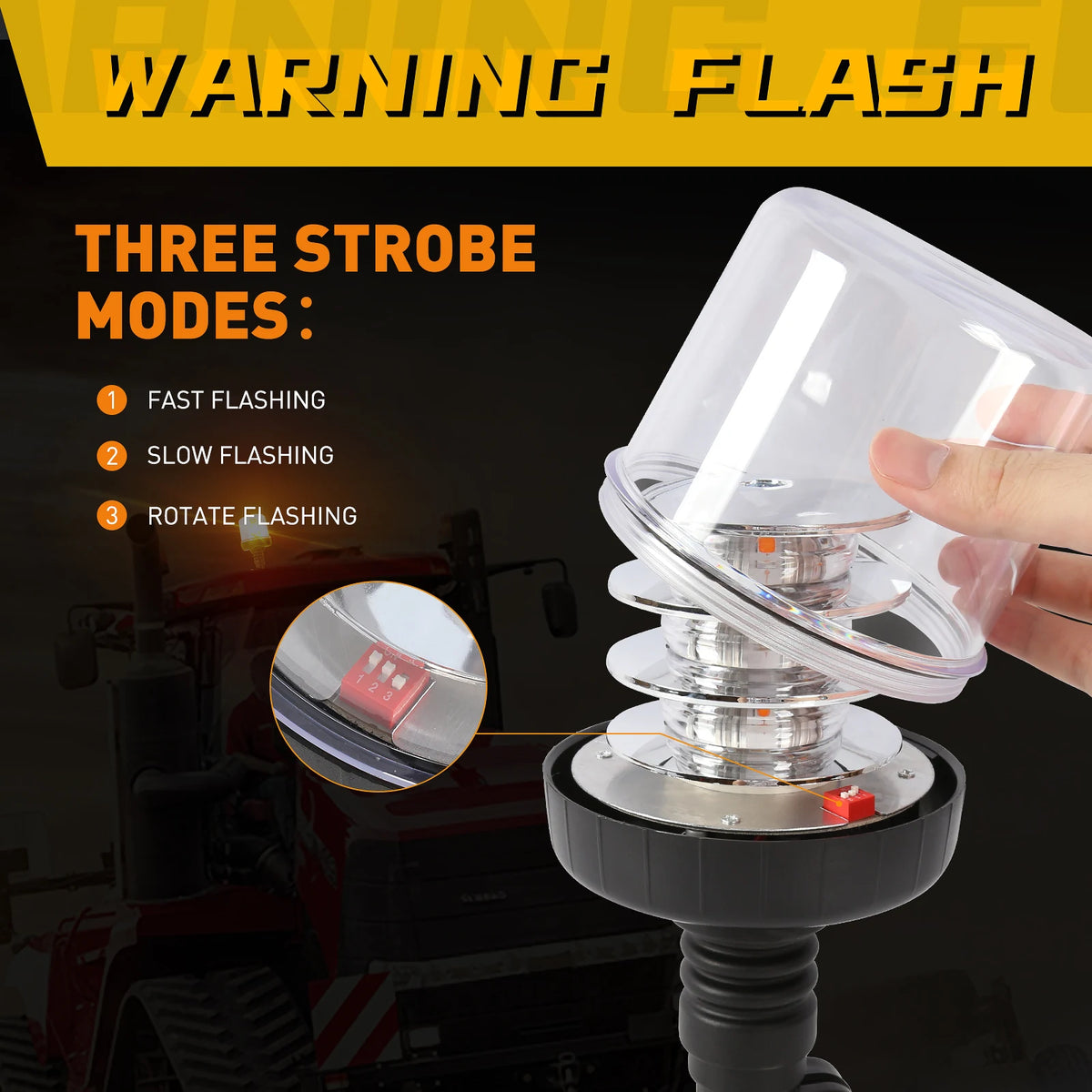 For Trialer Agricultural Beacon Emergency Strobe Truck Roof