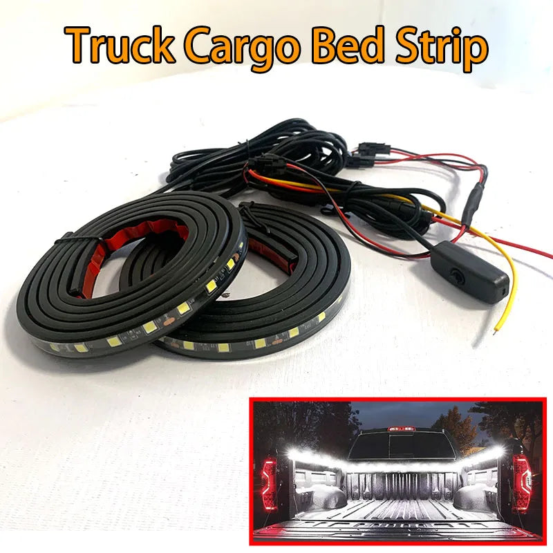 For Pickups 12V Waterproof Strip Truck Cargo Bed Bar Kit Switch