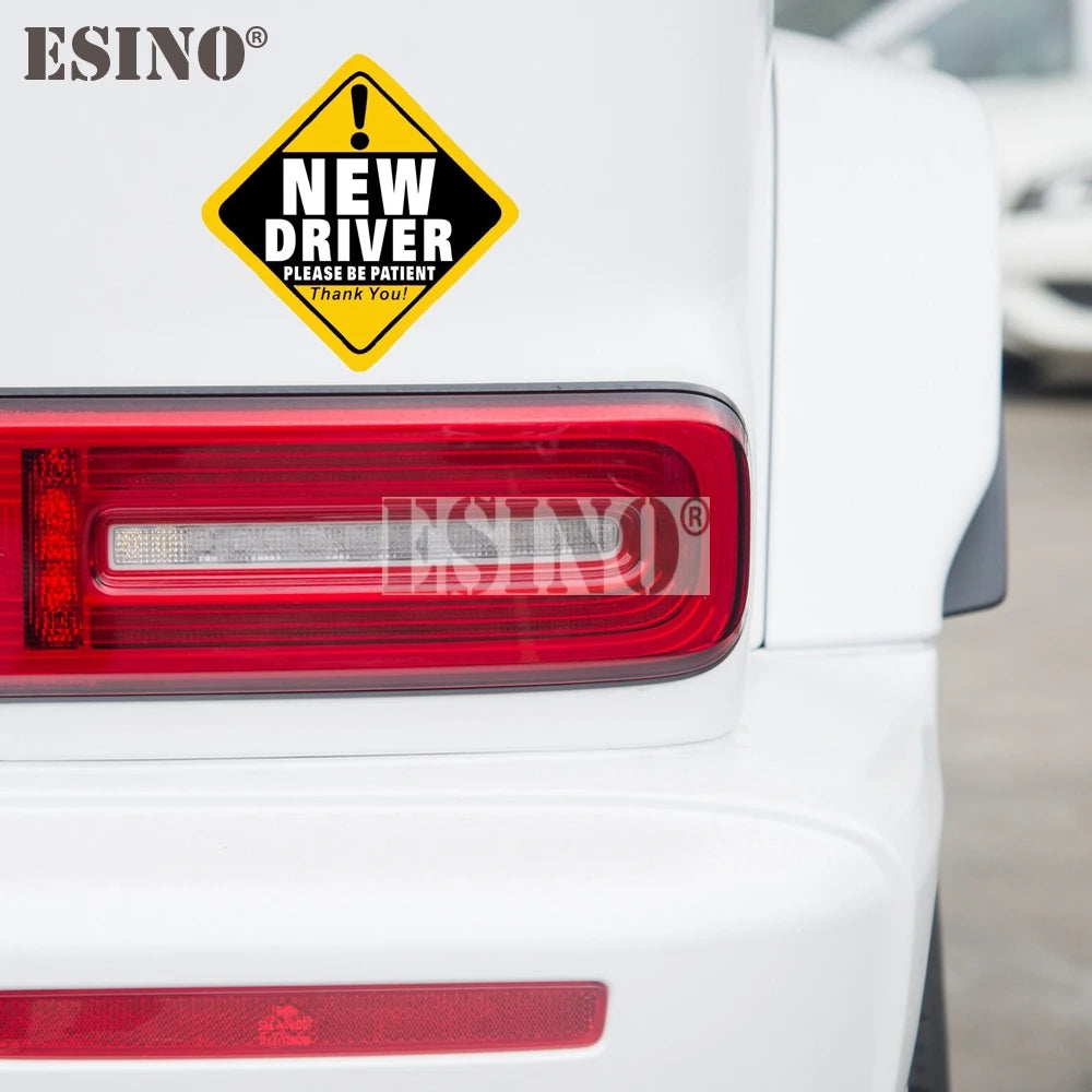 Warning Please Be Patient Driver Adhesive Pvc Waterproof Sticker