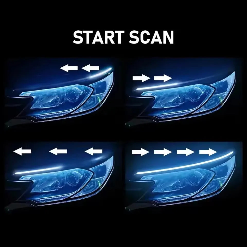 Flowing Daytime Running Turn Signals Modified Guide Strips