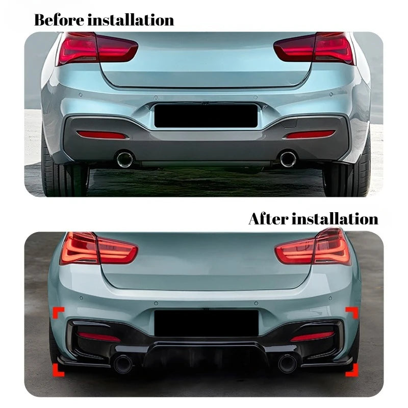 For BMW 1 Series F20 F21 Lci M Sport 2015-2019 Gloss Black Rear