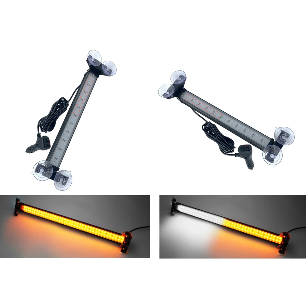 1PC 12v-24v 40LED Windshield Suction Cup Flashing Power Cord