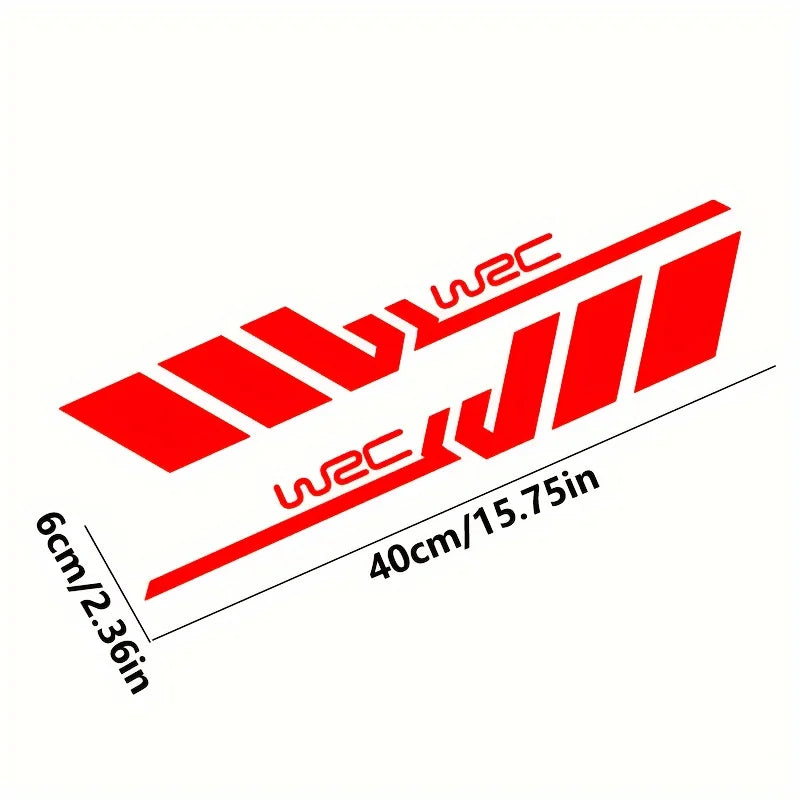 2pieces Stripes Cars Wrc Side Skirt Sticker Sports Decorations