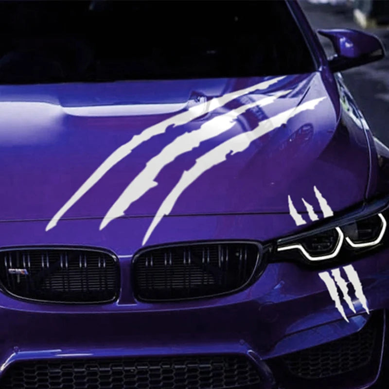 Claw Marks Sticker Set Vinyl Headlight Hood Decals Body
