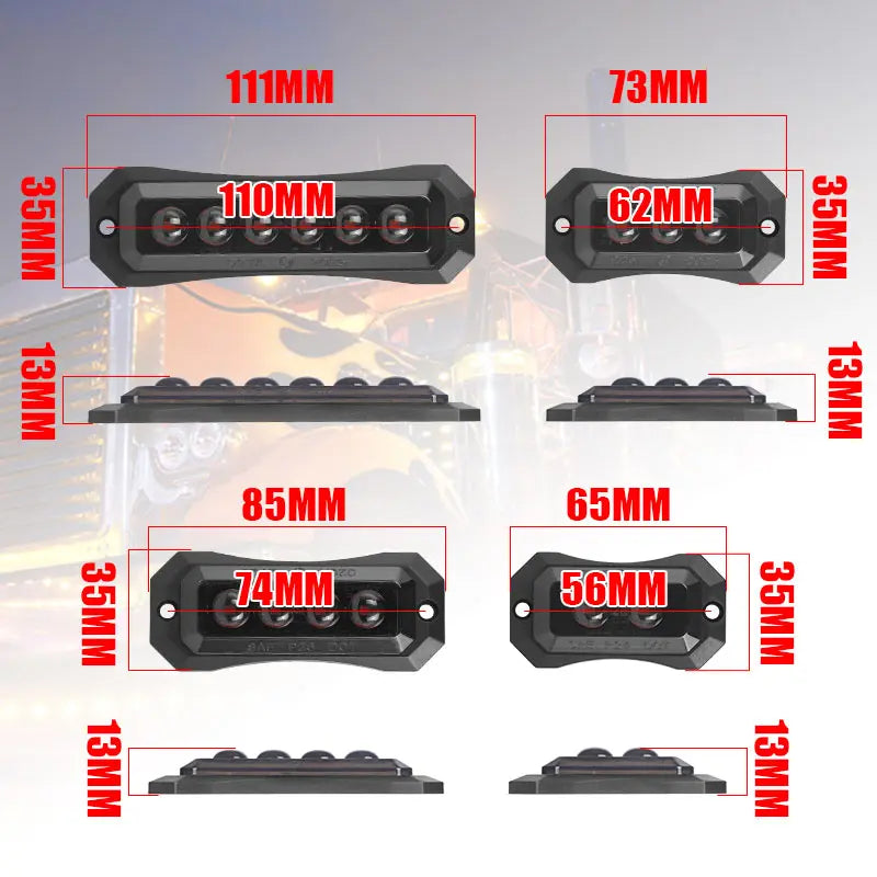 For Volvo Man Trailer E8 Dot Mark Side Marker Clearance Truck Bus
