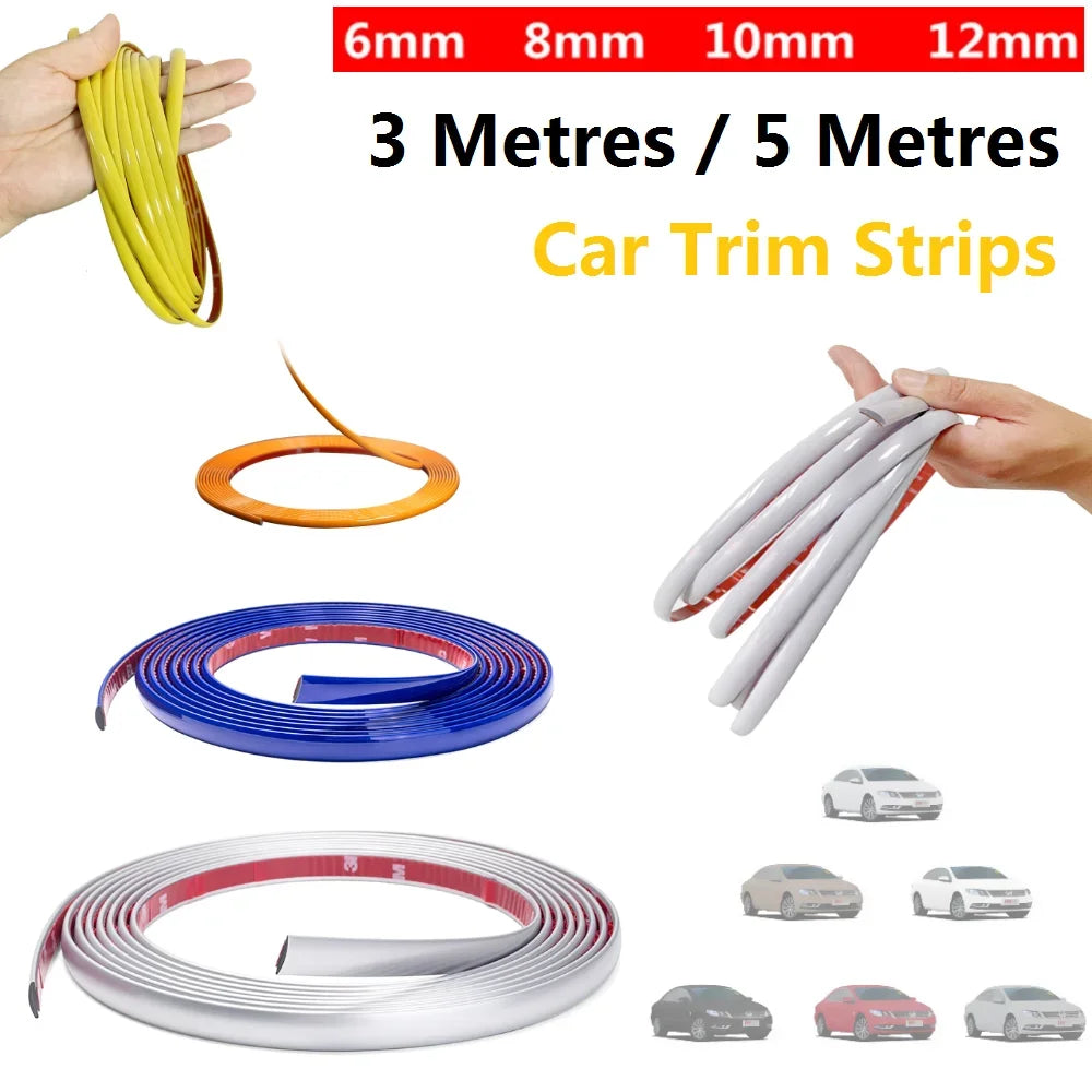 Exterior Chrome Body Strip Bumper Door Protector Electric