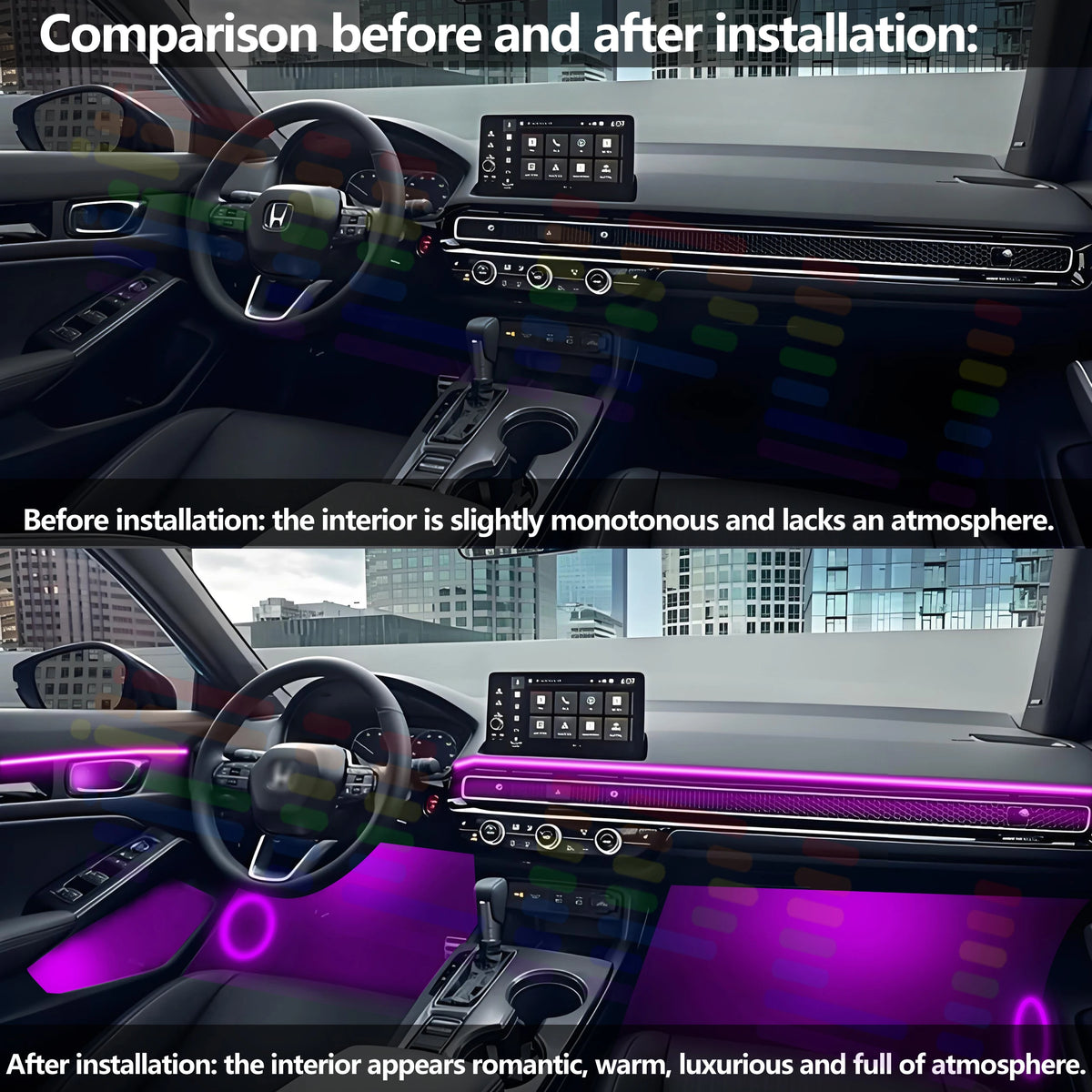 For Honda Accord 11TH Gen 2023-2024 Acrylic Ambient APP Control