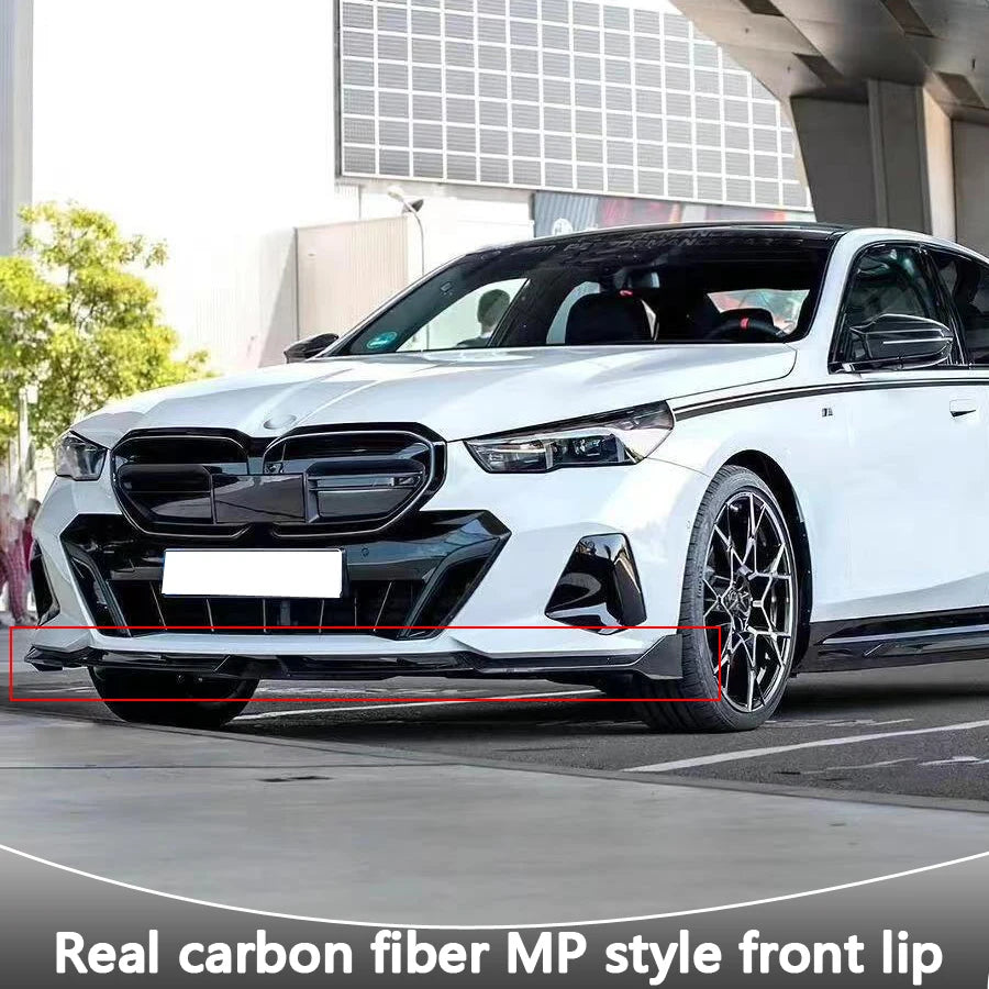 For BMW 5 Series G60 I5 Front Spoiler Dry Carbon Fiber Lip Chin