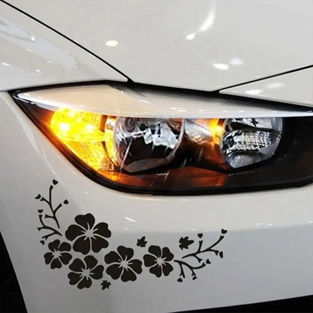 Flower Decal Body Sticker Window Bumper Door Scratch Cover
