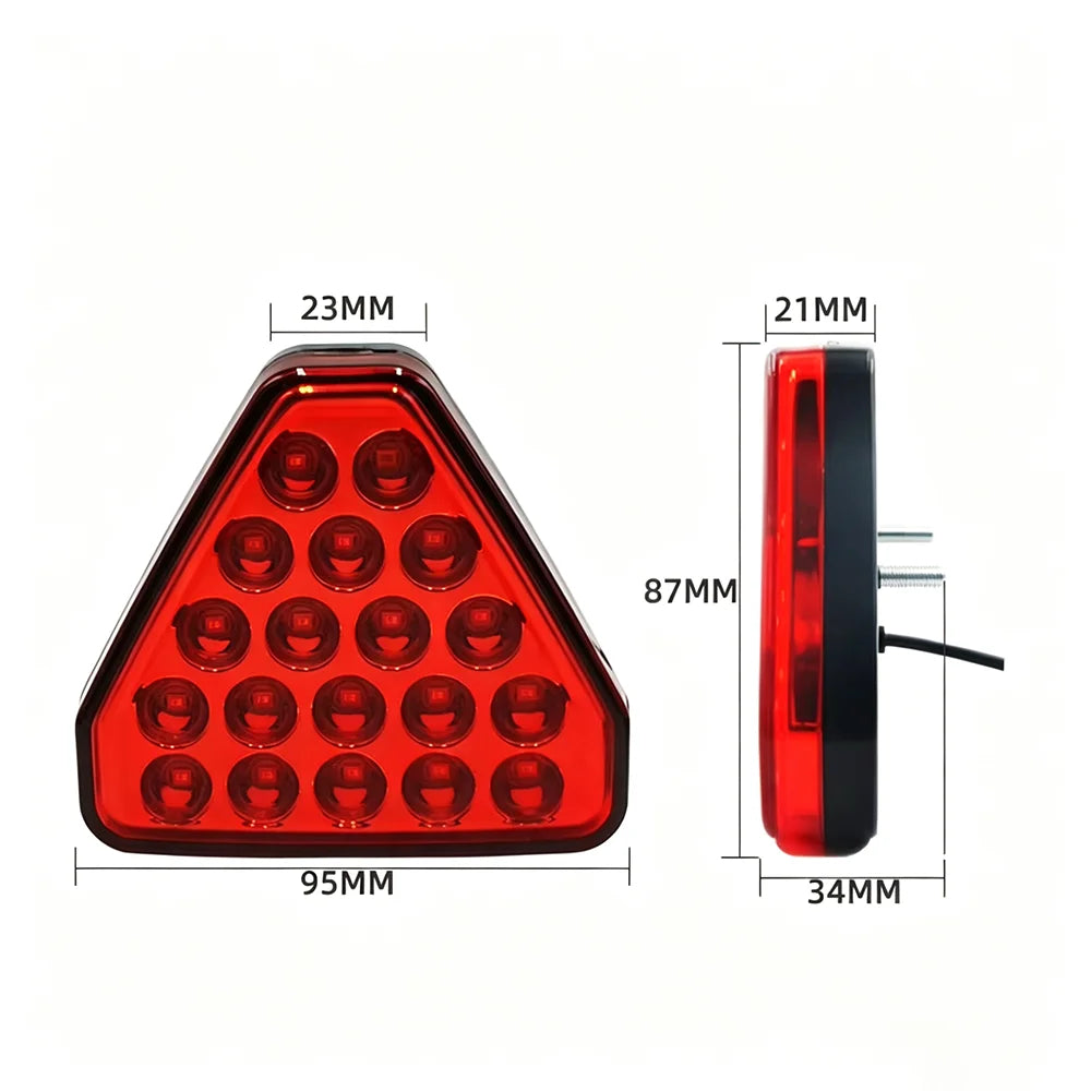 12V F1 Triangle Red 3RD Rear Bumper Tail Stop