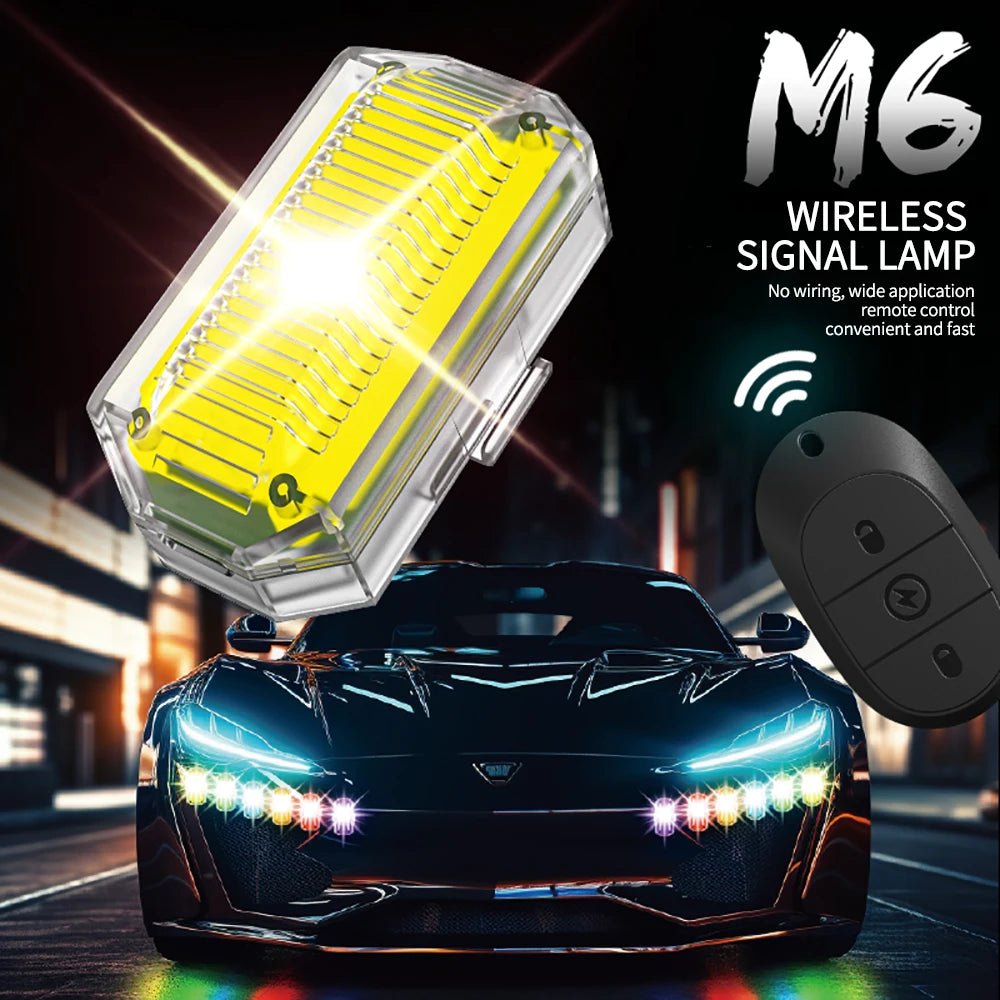For Motorcycle Wireless 2.4g Remote Control Flash Warning Signal