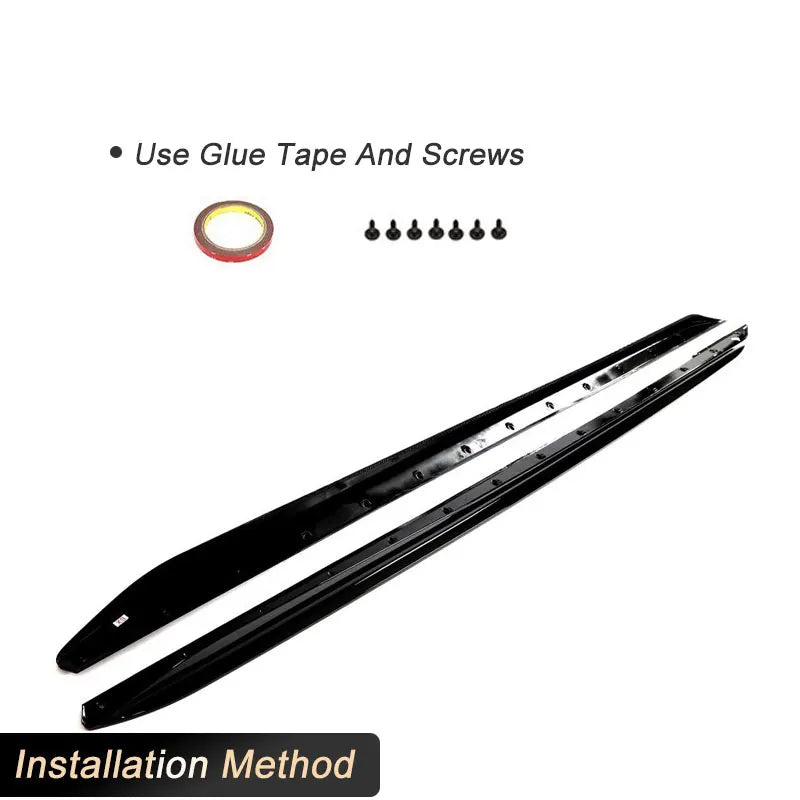 For BMW 3 Series G20 Lci ABS Gloss Black Side Skirts Extensions