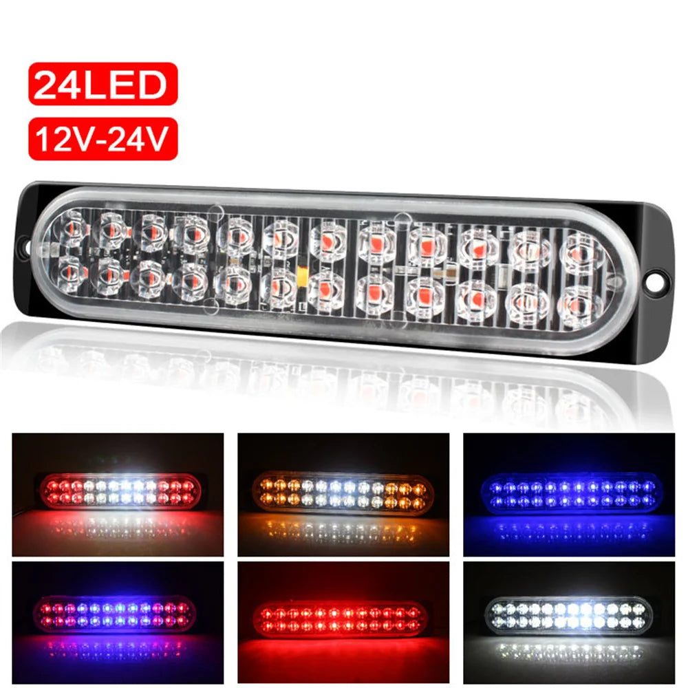 12-24v ultra-thin Strobe 24LED Side Emergency Truck Trailers