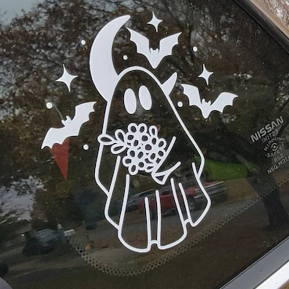 Cute Ghost Bat Sticker External Rear Windshield Window Anime