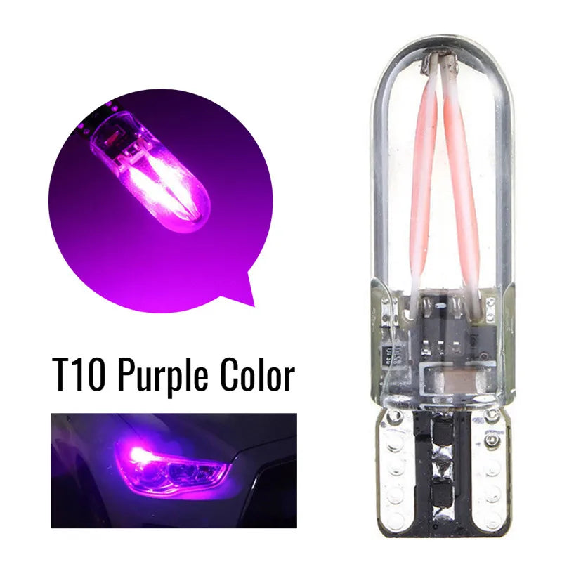1PCS T10 Pink Purple Color Low Consumption Bright 194