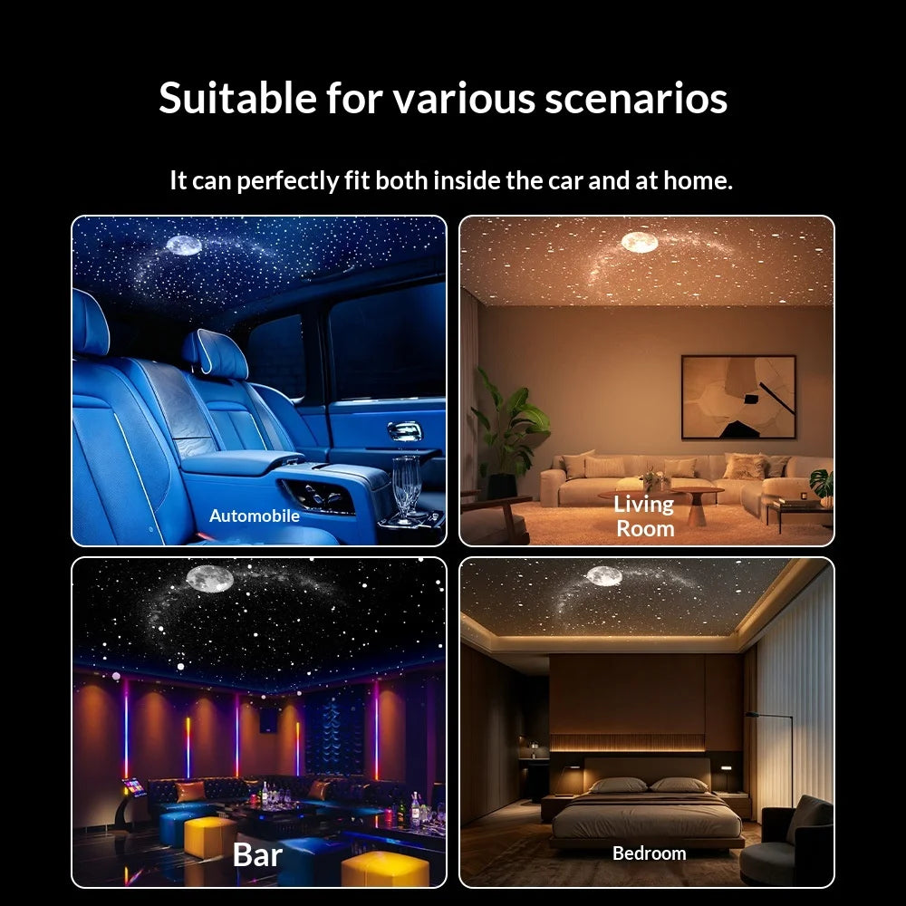 USB Starry Sky Projector Adjustable Angle Ambient Decor Interior