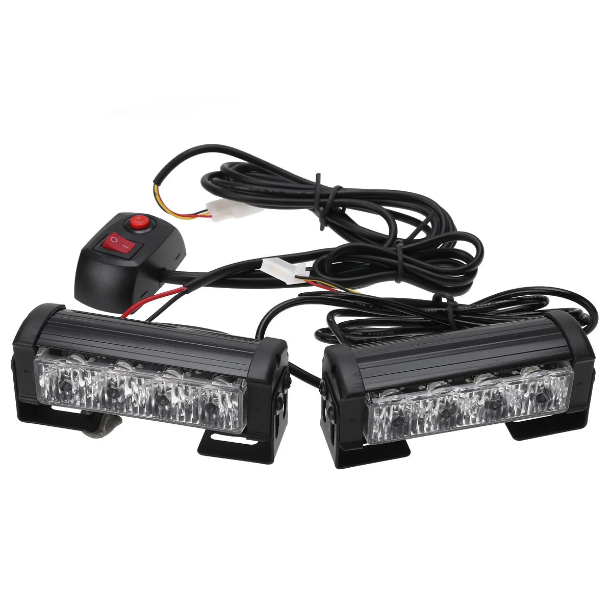 For Motorcycle Vehicle In 8LED Emergency Strobe Bar Warning