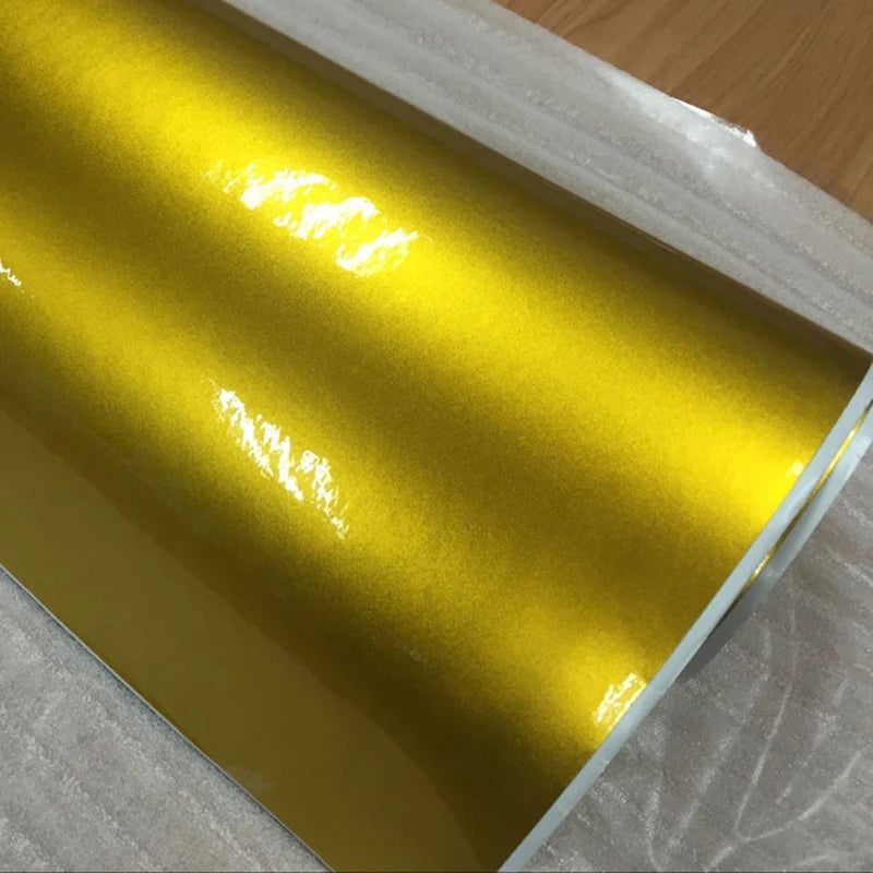 Premium 58x152cm Lot Gold Metallic Pearl Glossy Wrap Sticker