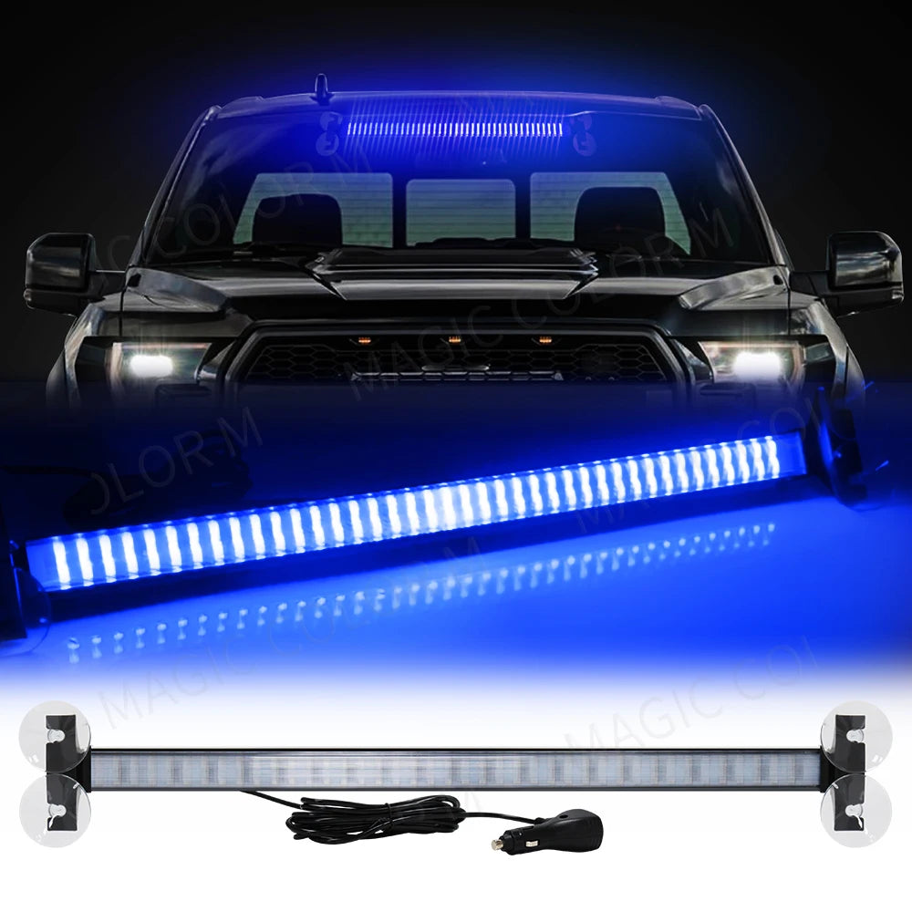 Safety Grill Warning Strobe Bright Windshield Bar Traffic Advisor
