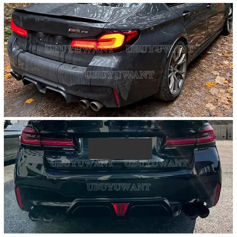 For BMW G30 G38 5 Series 2017 2018 2019 2020 2021 Black Rear