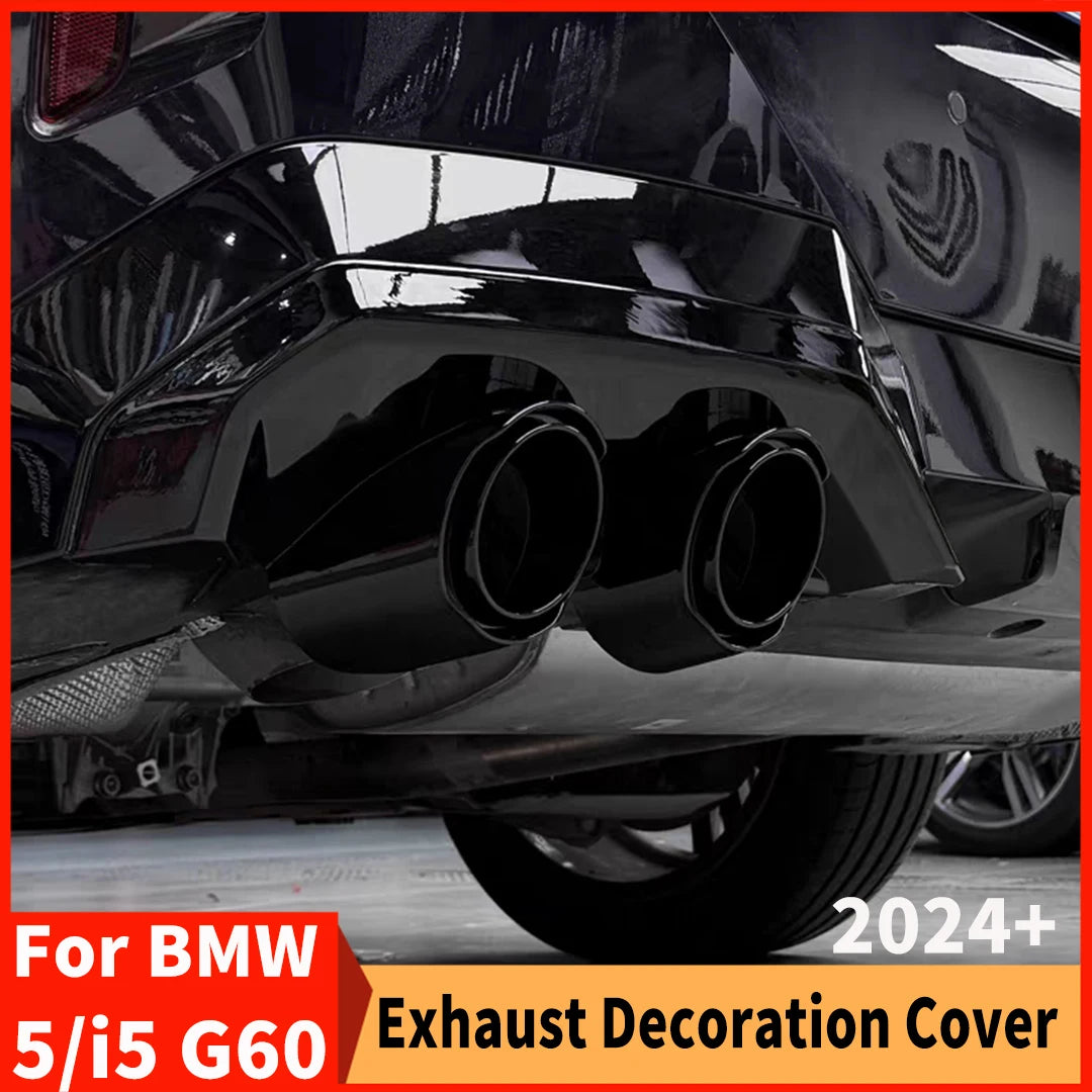 For BMW 5 Series G60 Or 2PCS Exhaust Pipe Cover Trim I5 Tuning